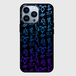 Чехол для iPhone 13 Pro Blue Runes, цвет: 3D-черный
