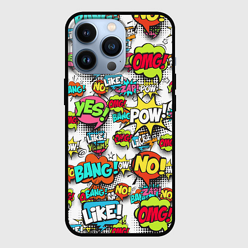 Чехол iPhone 13 Pro Pop art Fashion / 3D-Черный – фото 1