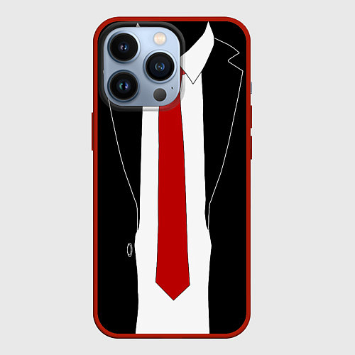 Чехол iPhone 13 Pro Hitman 47 / 3D-Красный – фото 1