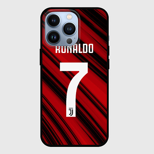 Чехол iPhone 13 Pro Ronaldo 7: Red Sport / 3D-Черный – фото 1