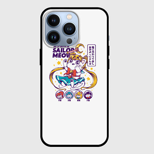 Чехол iPhone 13 Pro Sailor Meow / 3D-Черный – фото 1