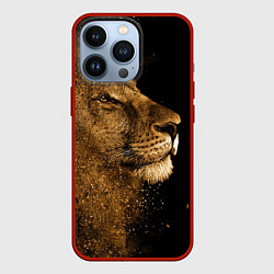 Чехол для iPhone 13 Pro Песчаный лев, цвет: 3D-красный