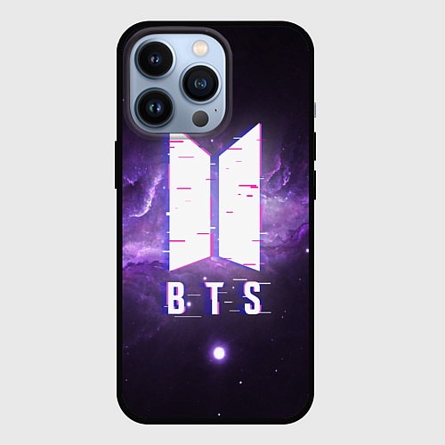 Чехол iPhone 13 Pro BTS: Violet Space / 3D-Черный – фото 1