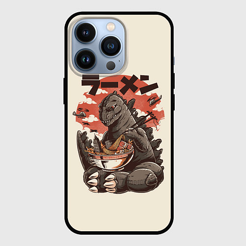 Чехол iPhone 13 Pro Godzilla Eat / 3D-Черный – фото 1