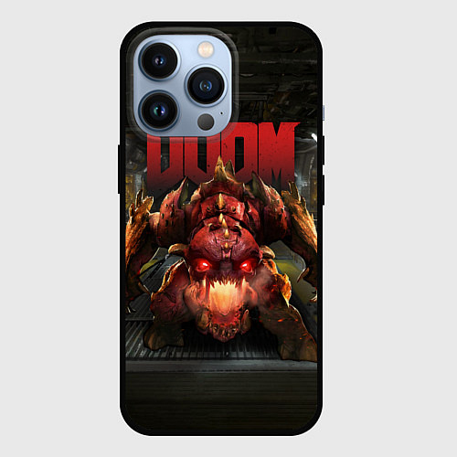 Чехол iPhone 13 Pro DOOM: Pinky Monster / 3D-Черный – фото 1