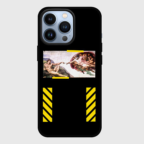 Чехол iPhone 13 Pro Off White: The Creation of Adam / 3D-Черный – фото 1