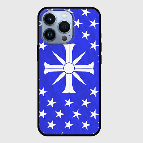 Чехол iPhone 13 Pro Far Cry 5: Blue Cult Symbol / 3D-Черный – фото 1