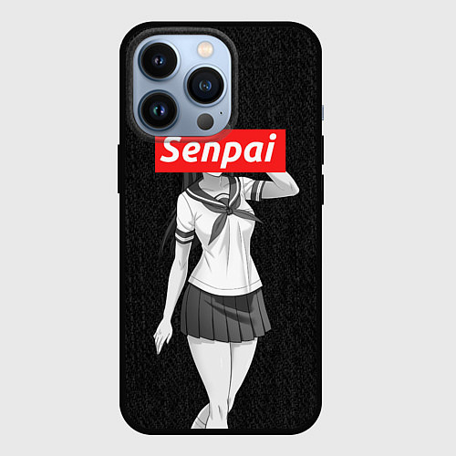 Чехол iPhone 13 Pro Senpai: School Girl / 3D-Черный – фото 1