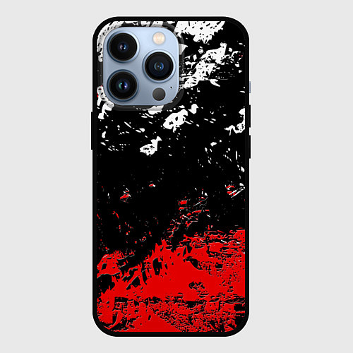 Чехол iPhone 13 Pro Брызги красок / 3D-Черный – фото 1