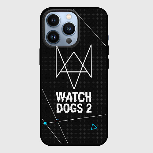 Чехол iPhone 13 Pro Watch Dogs 2: Tech Geometry / 3D-Черный – фото 1