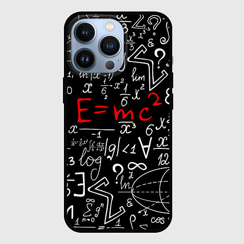 Чехол iPhone 13 Pro Формулы физики / 3D-Черный – фото 1