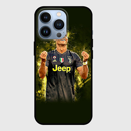 Чехол iPhone 13 Pro Ronaldo: Juve Sport / 3D-Черный – фото 1