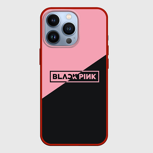 Чехол iPhone 13 Pro Black Pink / 3D-Красный – фото 1