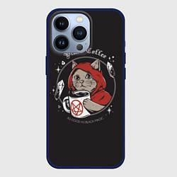 Чехол для iPhone 13 Pro Black Cat, Black Coffee, цвет: 3D-тёмно-синий