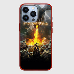 Чехол для iPhone 13 Pro TES: Dragon Flame, цвет: 3D-красный