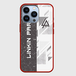 Чехол для iPhone 13 Pro Linkin Park: Grey Form, цвет: 3D-красный