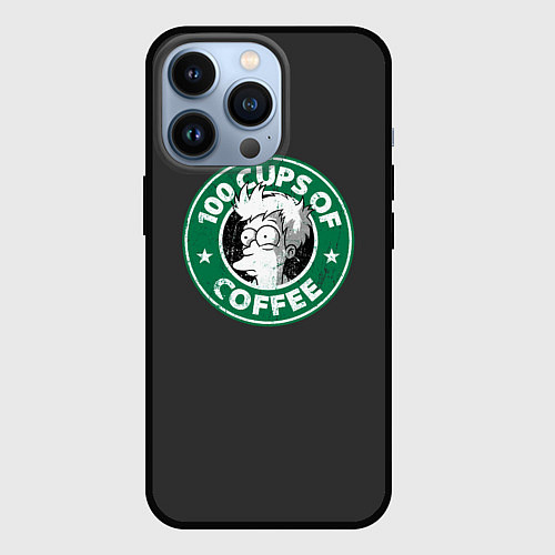 Чехол iPhone 13 Pro 100 cups of coffee / 3D-Черный – фото 1