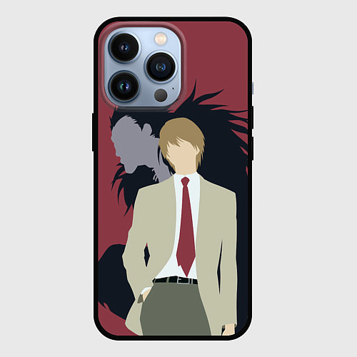 Чехол iPhone 13 Pro Тетрадь смерти - Лайт и Рюк / 3D-Черный – фото 1