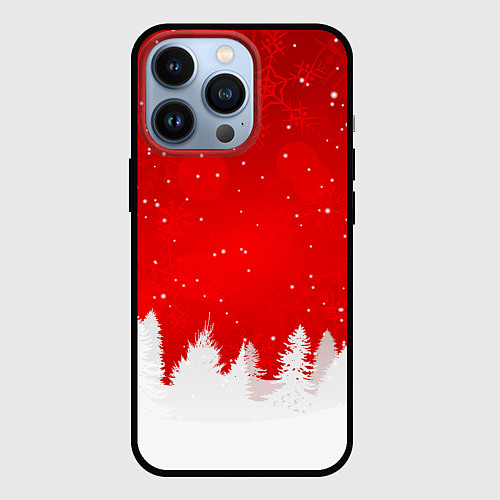 Чехол iPhone 13 Pro Christmas pattern / 3D-Черный – фото 1