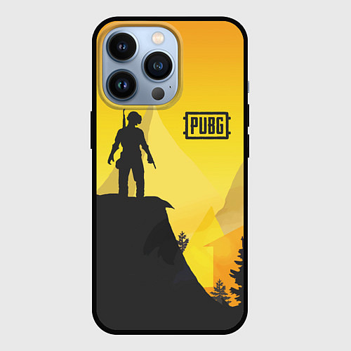 Чехол iPhone 13 Pro PUBG: Sunrise / 3D-Черный – фото 1