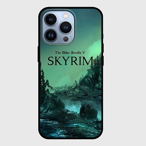 Чехол iPhone 13 Pro SKYRIM / 3D-Черный – фото 1