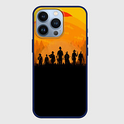 Чехол для iPhone 13 Pro Red Dead Redemption: Orange Sun, цвет: 3D-тёмно-синий