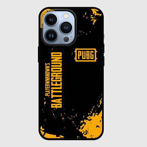 Чехол iPhone 13 Pro PUBG: Black Fashion / 3D-Черный – фото 1