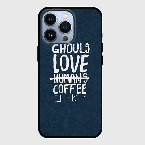 Чехол iPhone 13 Pro Ghouls Love Coffee / 3D-Черный – фото 1