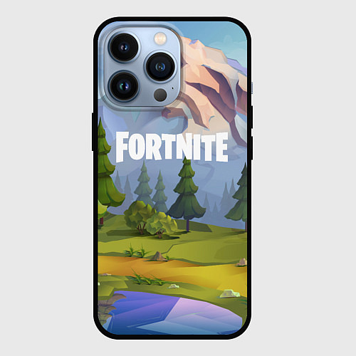 Чехол iPhone 13 Pro Fortnite: Forest View / 3D-Черный – фото 1