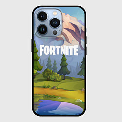 Чехол для iPhone 13 Pro Fortnite: Forest View, цвет: 3D-черный