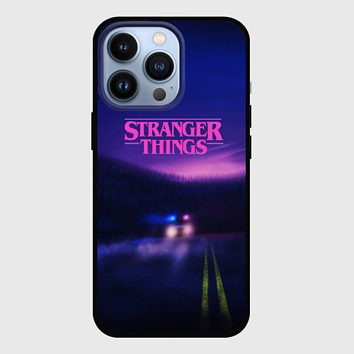 Чехол iPhone 13 Pro Stranger Things: Neon Road / 3D-Черный – фото 1