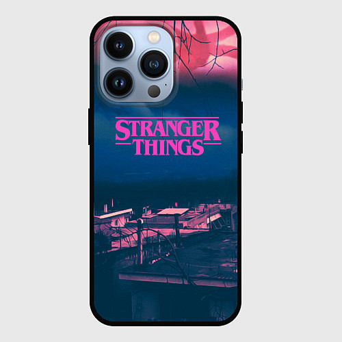 Чехол iPhone 13 Pro Stranger Things: Pink Heaven / 3D-Черный – фото 1