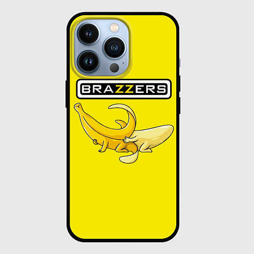 Чехол iPhone 13 Pro Brazzers: Yellow Banana / 3D-Черный – фото 1