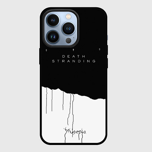 Чехол iPhone 13 Pro Death Stranding: Black & White / 3D-Черный – фото 1