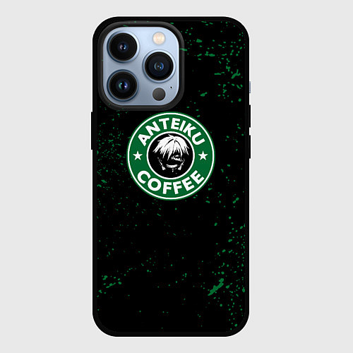 Чехол iPhone 13 Pro Anteiku coffee sturbucks / 3D-Черный – фото 1
