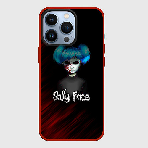 Чехол iPhone 13 Pro Sally Face окровавленное лицо / 3D-Красный – фото 1