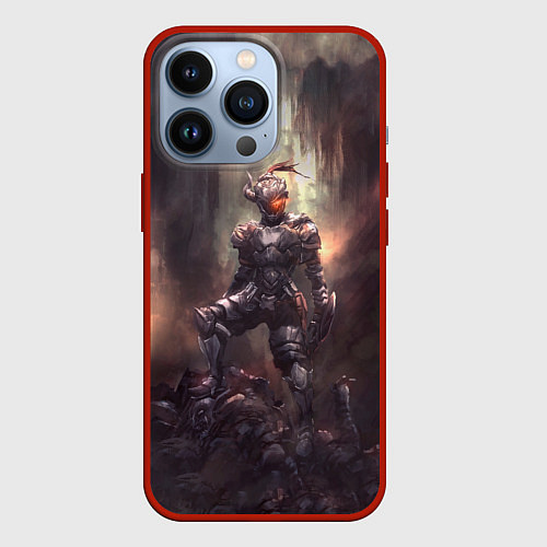 Чехол iPhone 13 Pro Goblin Slayer darkness knight / 3D-Красный – фото 1