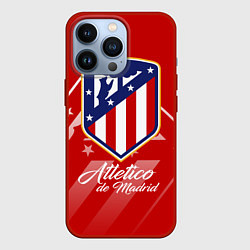 Чехол для iPhone 13 Pro ФК Атлетико Мадрид, цвет: 3D-красный
