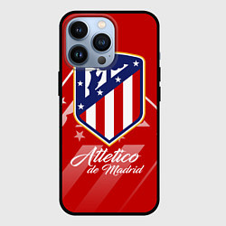 Чехол для iPhone 13 Pro ФК Атлетико Мадрид, цвет: 3D-черный