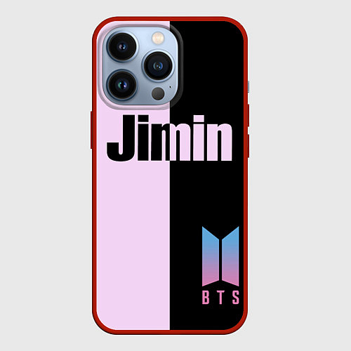 Чехол iPhone 13 Pro BTS Jimin / 3D-Красный – фото 1