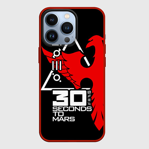 Чехол iPhone 13 Pro 30 Seconds to Mars / 3D-Красный – фото 1
