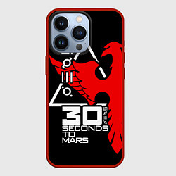 Чехол для iPhone 13 Pro 30 Seconds to Mars, цвет: 3D-красный