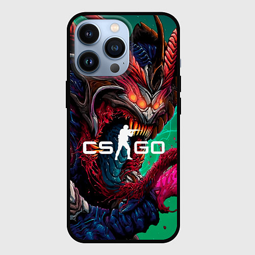 Чехол iPhone 13 Pro CS GO hyper beast skin / 3D-Черный – фото 1