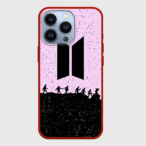 Чехол iPhone 13 Pro Bangtan Boys / 3D-Красный – фото 1