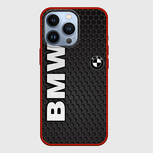 Чехол iPhone 13 Pro BMW / 3D-Красный – фото 1