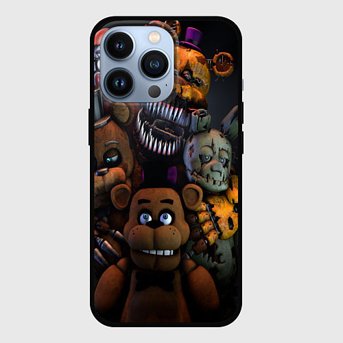 Чехол iPhone 13 Pro Five Nights at Freddy's / 3D-Черный – фото 1