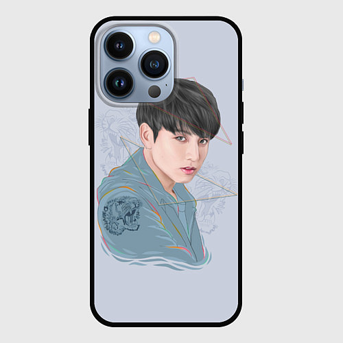 Чехол iPhone 13 Pro Jeon Jungkook / 3D-Черный – фото 1