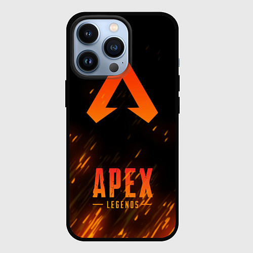 Чехол iPhone 13 Pro Apex Legends: Orange Flame / 3D-Черный – фото 1