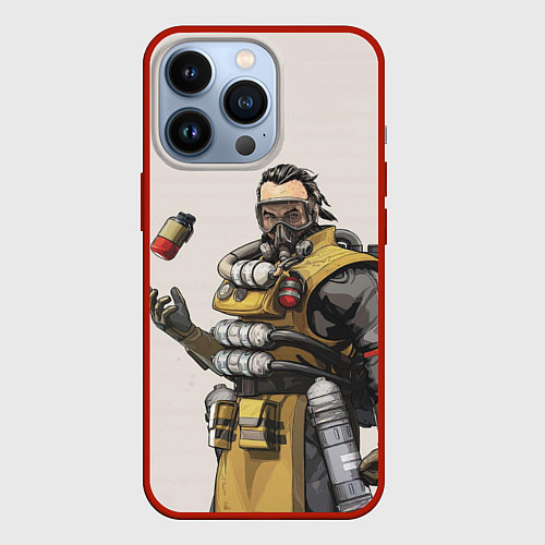 Чехол iPhone 13 Pro Apex Legends / 3D-Красный – фото 1