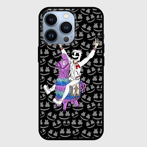 Чехол iPhone 13 Pro Marshmello x Llama / 3D-Черный – фото 1